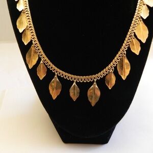 Trifari Vintage Gold Leaf Necklace